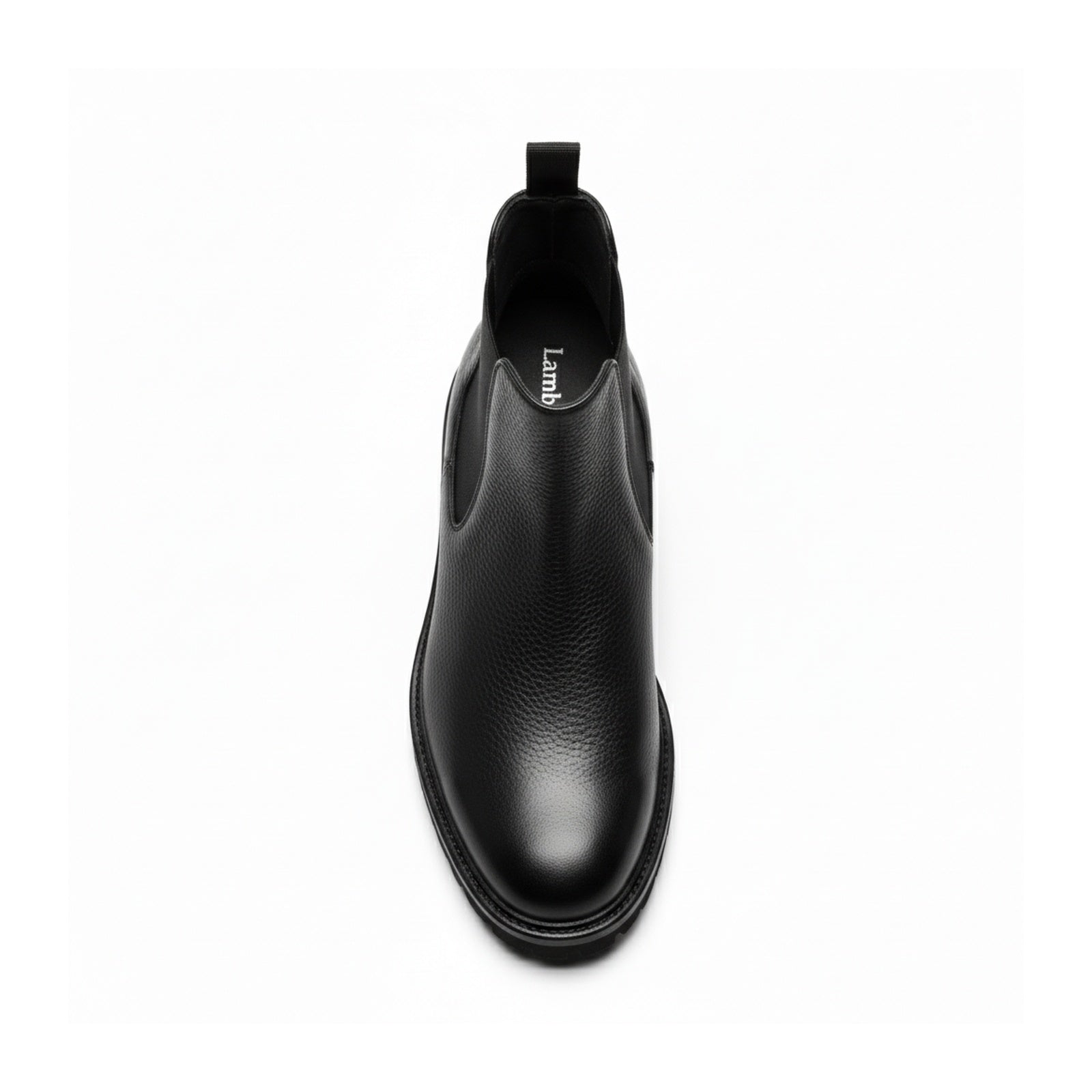 top-down-view - Men's Black Leather Ankle Boots