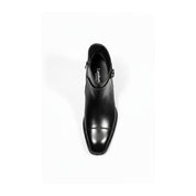 top-down-view - Men's Black Leather Ankle Boots