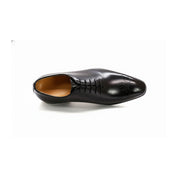 top-down-view - Men's Black Leather Brogue Dress Shoes