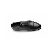 top-down-view - Men's Black Leather Cap-Toe Derby Shoes