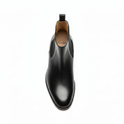 top-down-view - Men's Black Leather Chelsea Ankle Boots