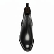 top-down-view - Men's Black Leather Chelsea Boots Ankle Style