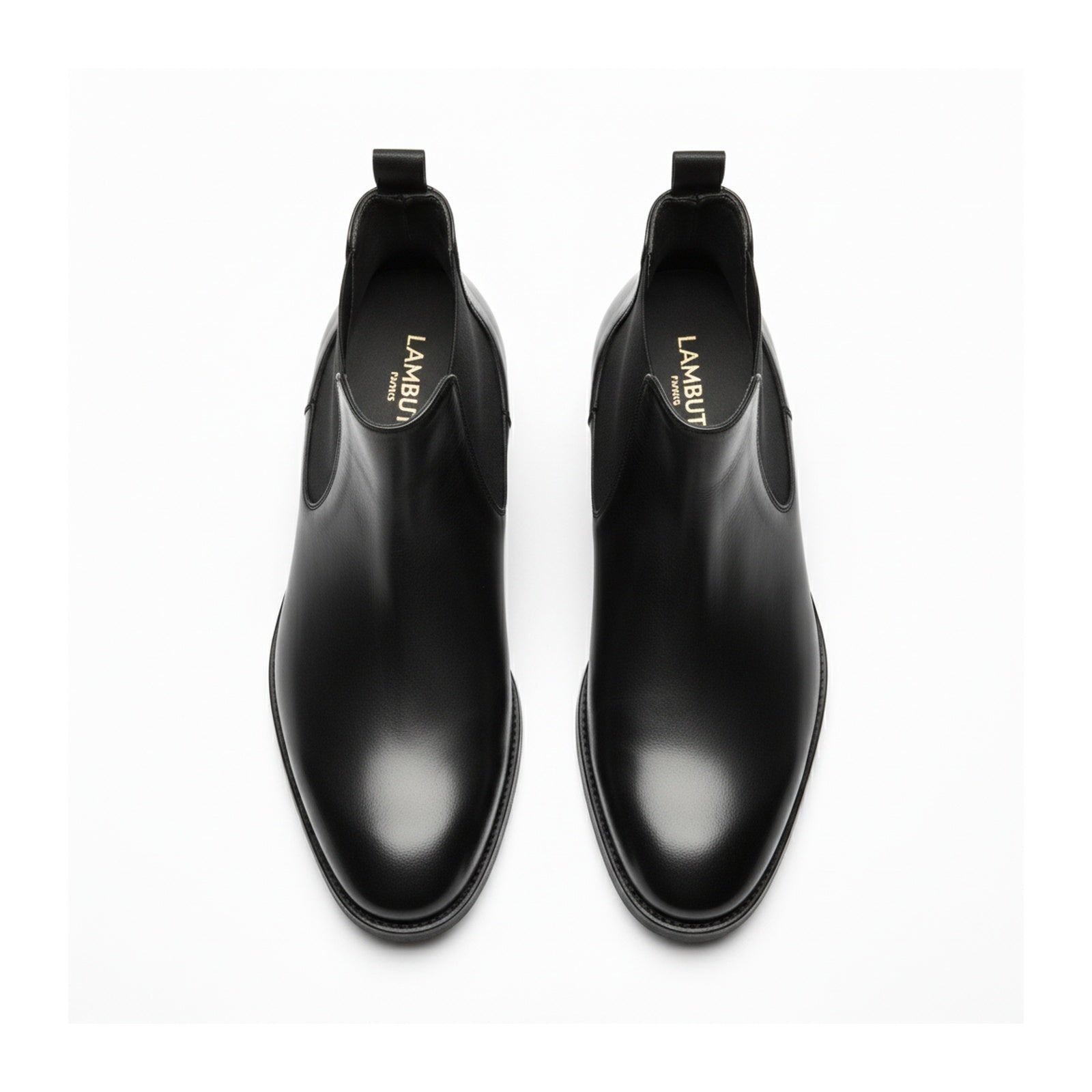 top-down-view - Men's Black Leather Chelsea Boots