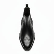 top-down-view - Men's Black Leather Chelsea Boots