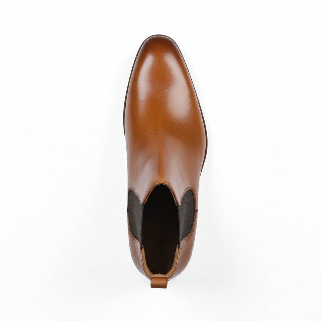 top-down-view - Men's Black Leather Chelsea Boots