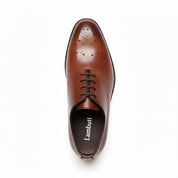 top-down-view - Men's Black Leather Derby Dress Shoes