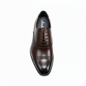 top-down-view - Men's Black Leather Formal Dress Shoes