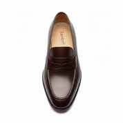 top-down-view - Men's Black Leather Moccasins