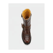 top-down-view - Men's Black Leather Motorcycle Boots