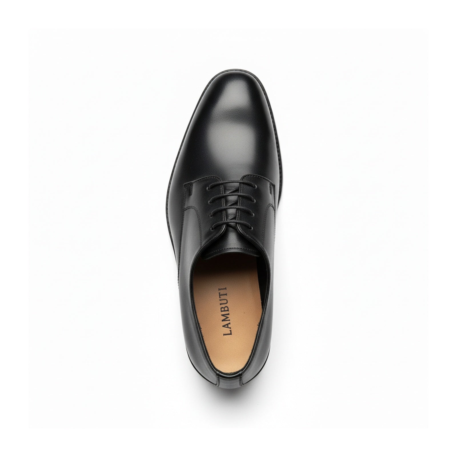 top-down-view - Men's Black Leather Oxford Dress Shoes