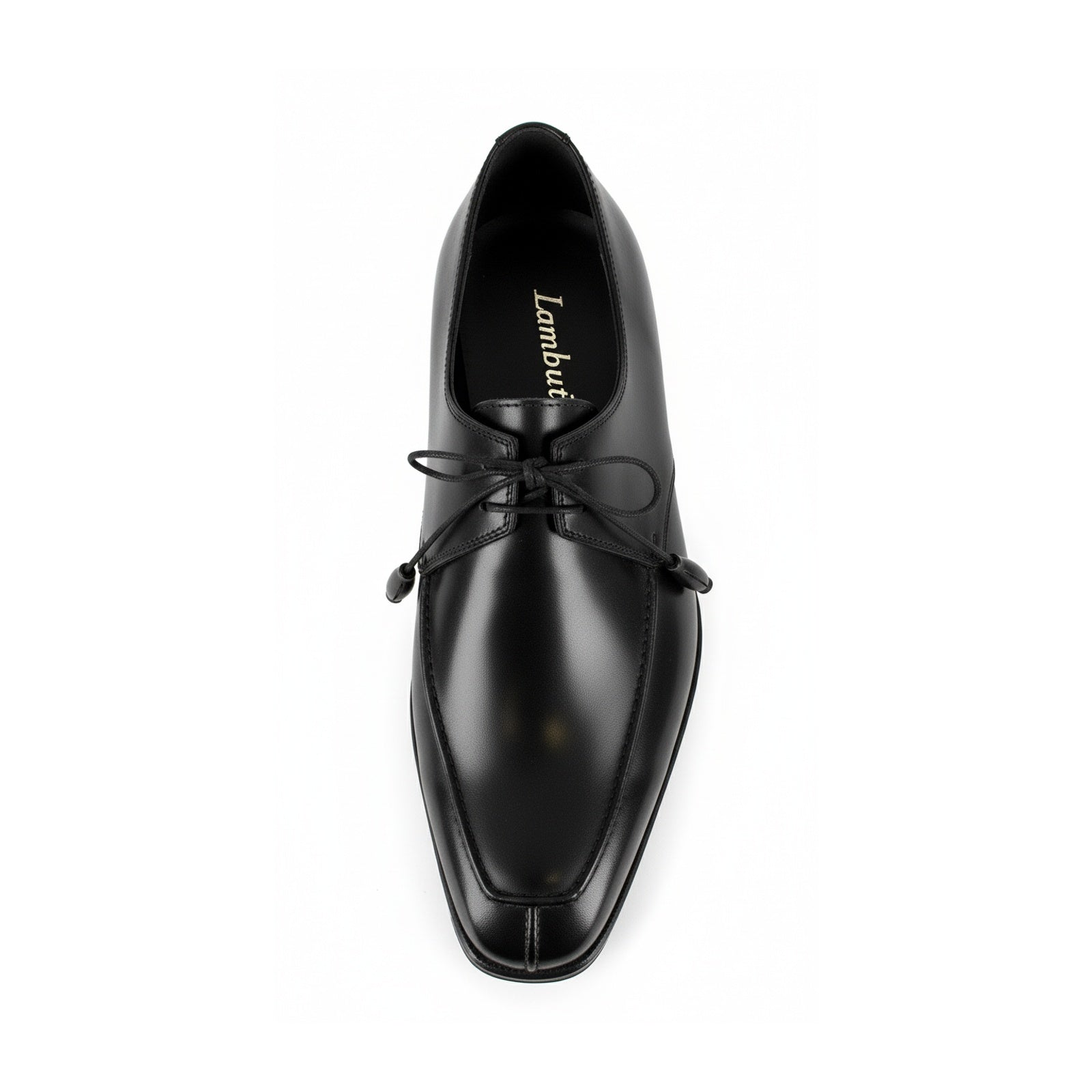 top-down-view - Men's Black Leather Oxford Dress Shoes