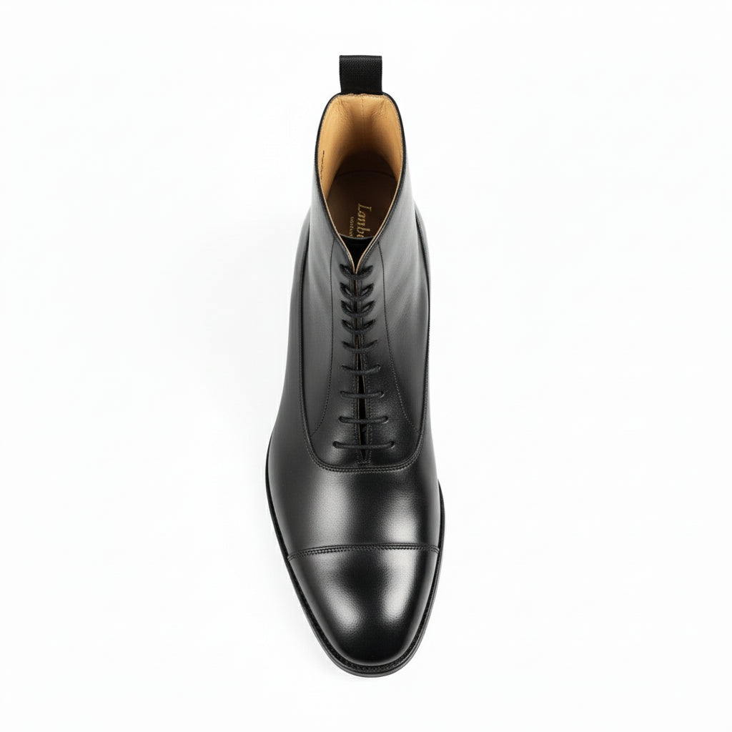 top-down-view - Men's Black Leather Tuxedo Boots