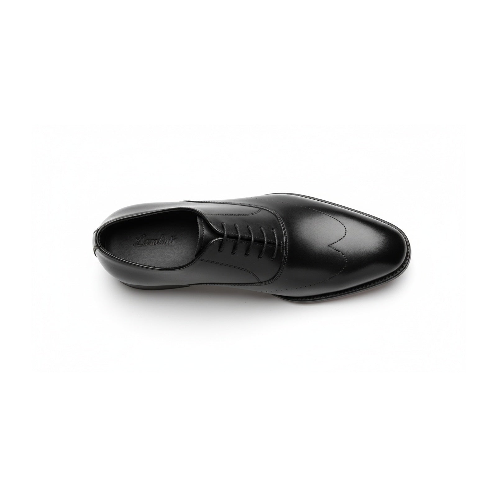 top-down-view - Men's Black Leather Tuxedo Dress Shoes