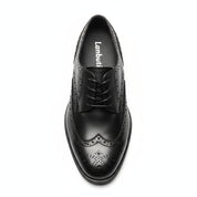 top-down-view - Men's Black Leather Wingtip Brogues