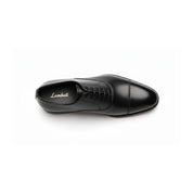 Men's Black Oxford Leather Dress Shoes - top-down-view