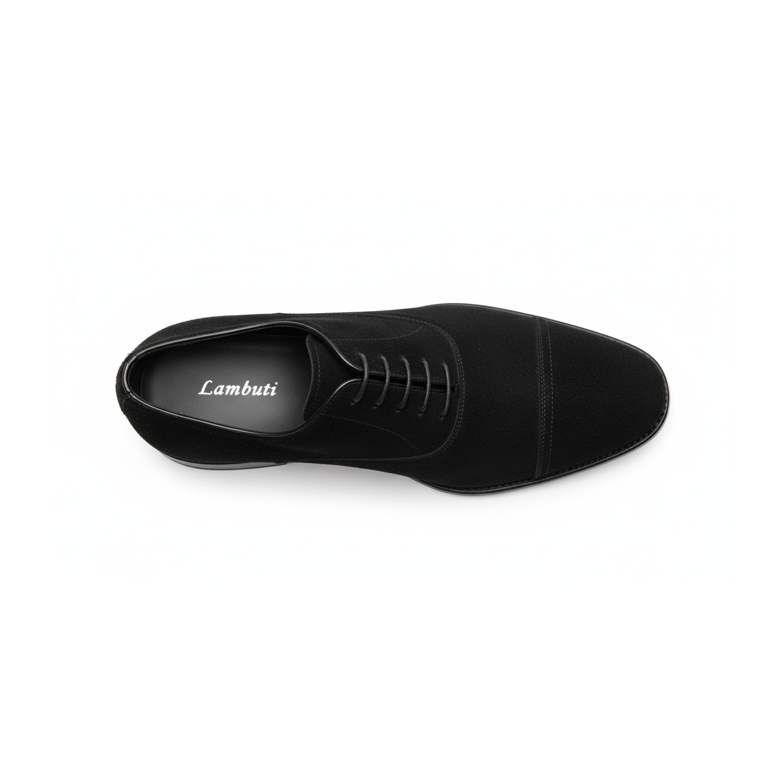 top-down-view - Men's Black Suede Oxford Dress Shoes