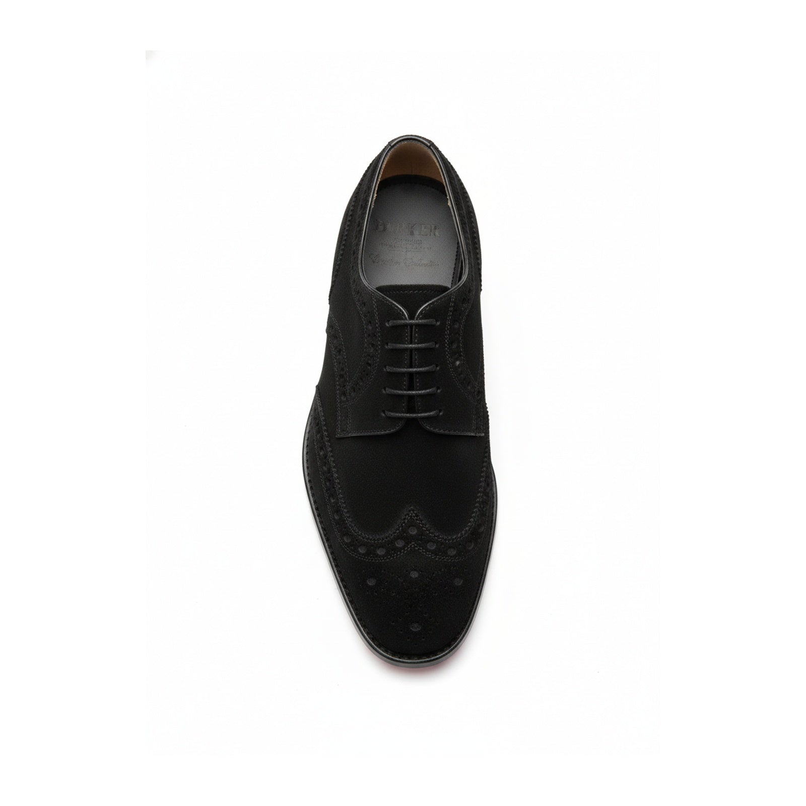 top-down-view - Men's Black Suede Oxford Dress Shoes