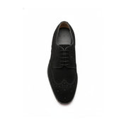 top-down-view - Men's Black Suede Oxford Dress Shoes