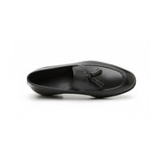 top-down-view - Men's Black Tassel Leather Moccasins
