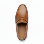 top-down-view - Men's Brown Casual Loafer Suede Shoes