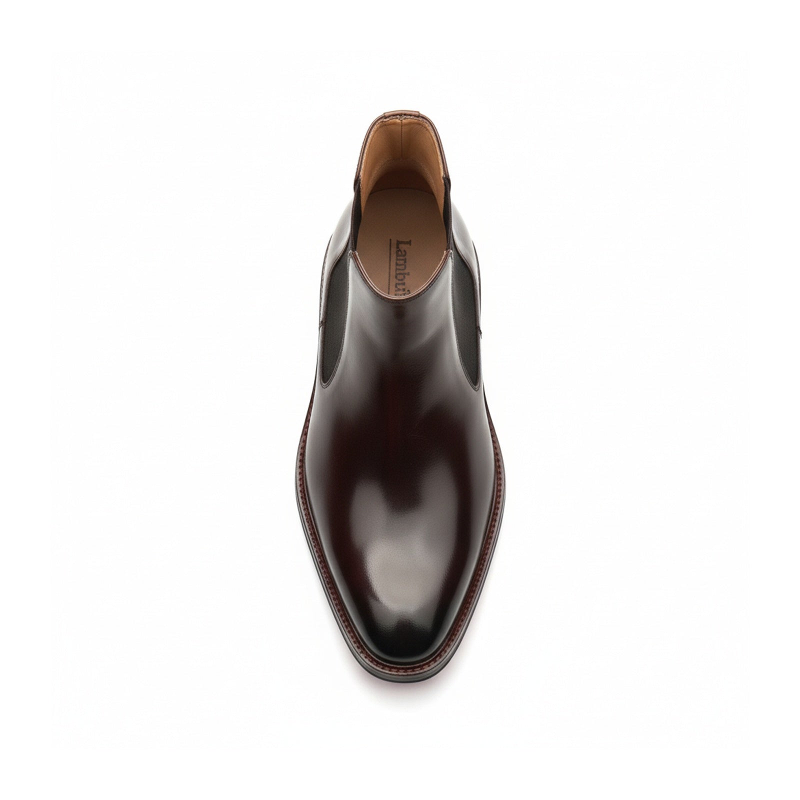 top-down-view - Men's Brown Cow Leather Ankle Boots