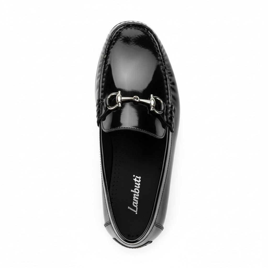 top-down-view - Men's Brown Cow Leather Bit Loafers