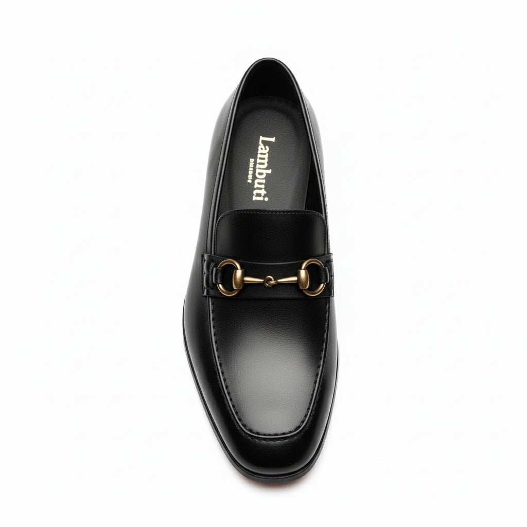 top-down-view - Men's Brown Cow Leather Loafers