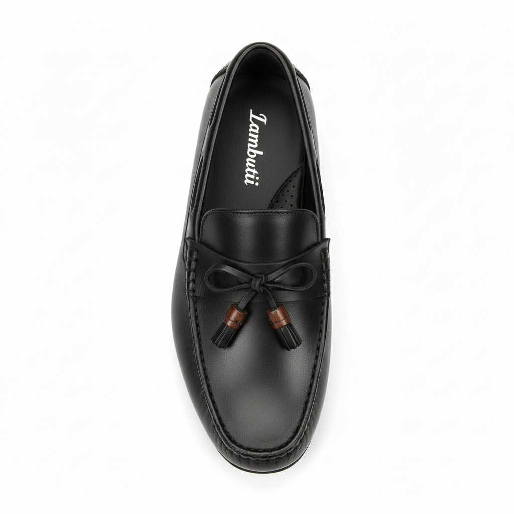top-down-view - Men's Brown Genuine Cow Leather Casual Loafers