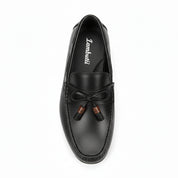 top-down-view - Men's Brown Genuine Cow Leather Casual Loafers