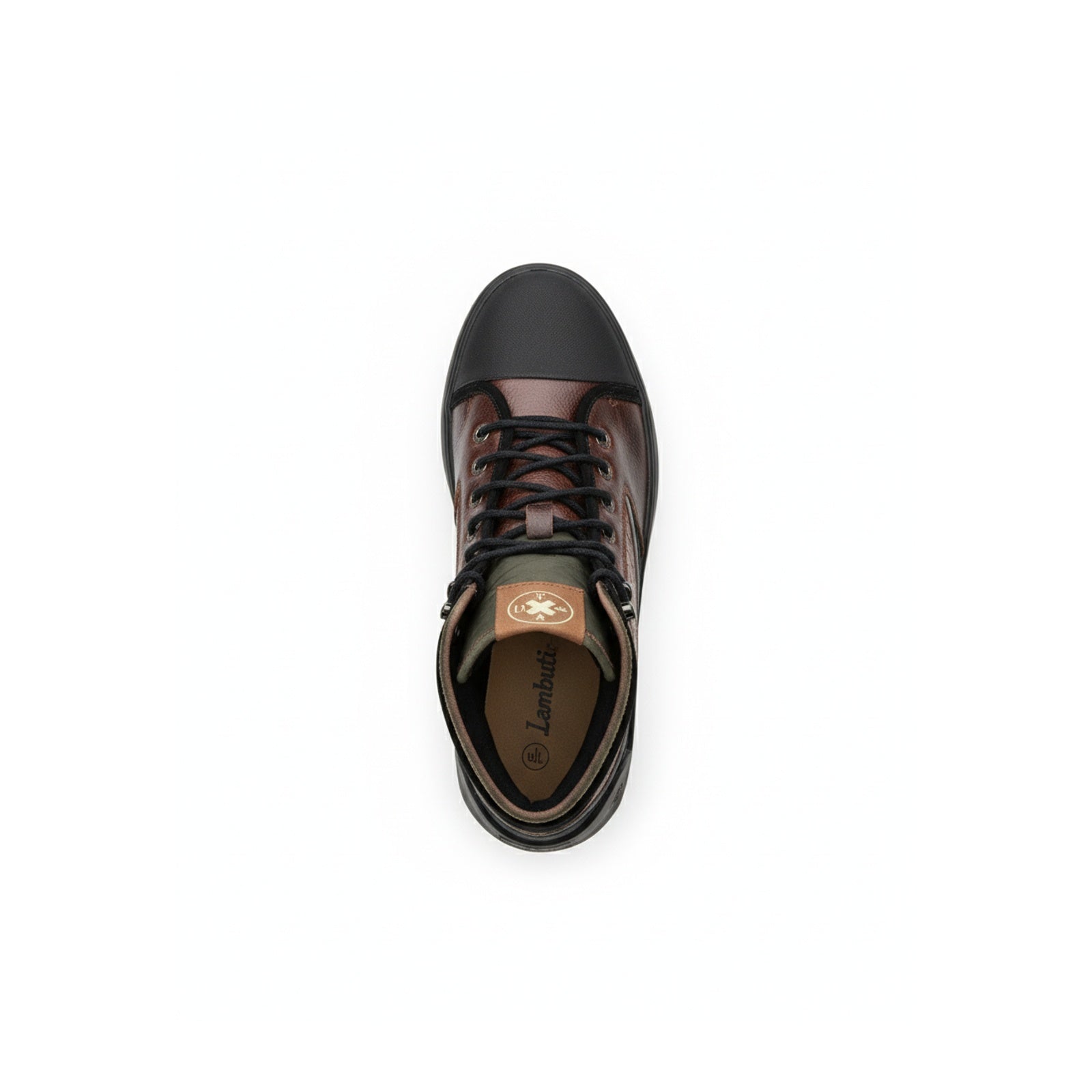 top-down-view - Men's Brown Leather Advance Protection Shoes