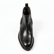 top-down-view - Men's Brown Leather Brogue Chelsea Boots