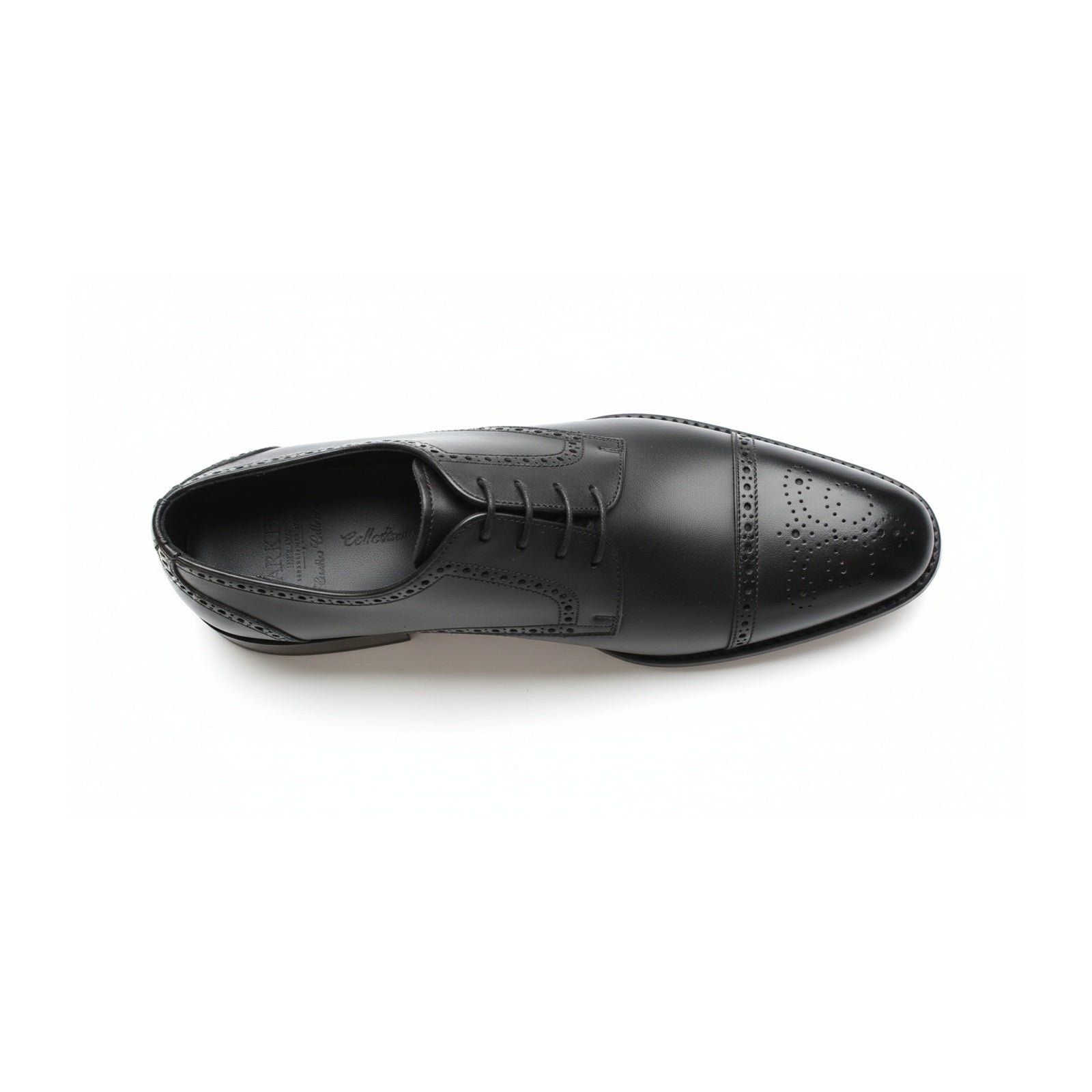 top-down-view - Men's Brown Leather Brogue Dress Shoes
