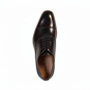 top-down-view - Men's Brown Leather Cap Toe Shoes