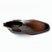 top-down-view - Men's Brown Leather Chelsea Ankle Boots
