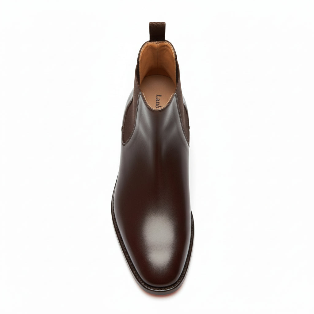 top-down-view - Men's Brown Leather Chelsea Boots