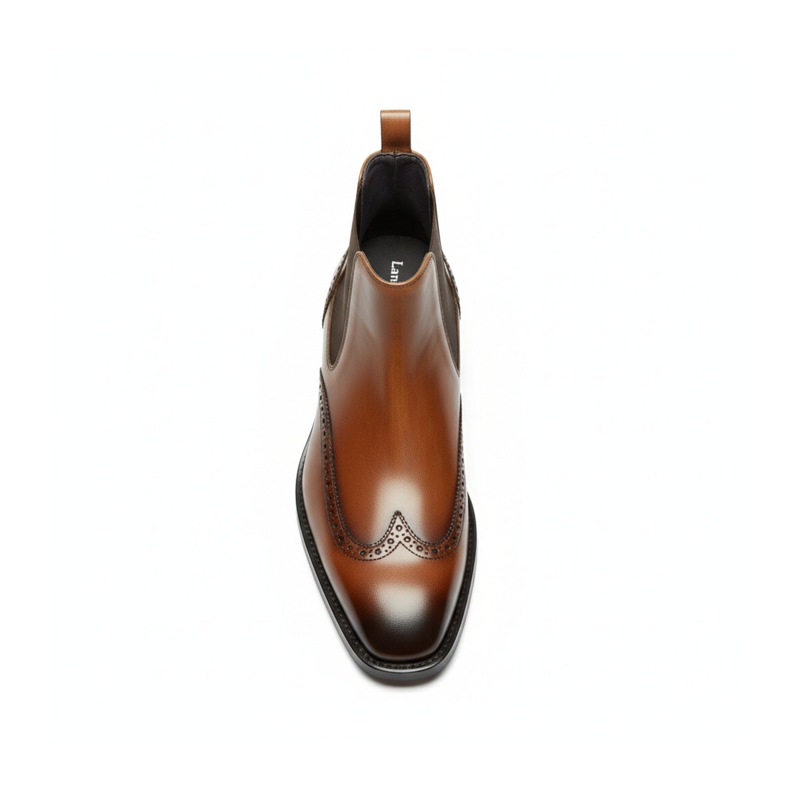 top-down-view - Men's Brown Leather Chelsea Boots