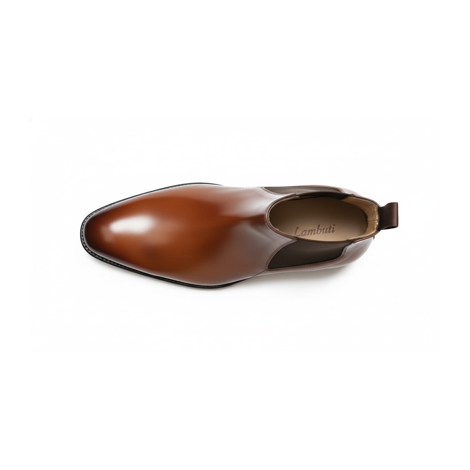 top-down-view - Men's Brown Leather Chelsea Boots