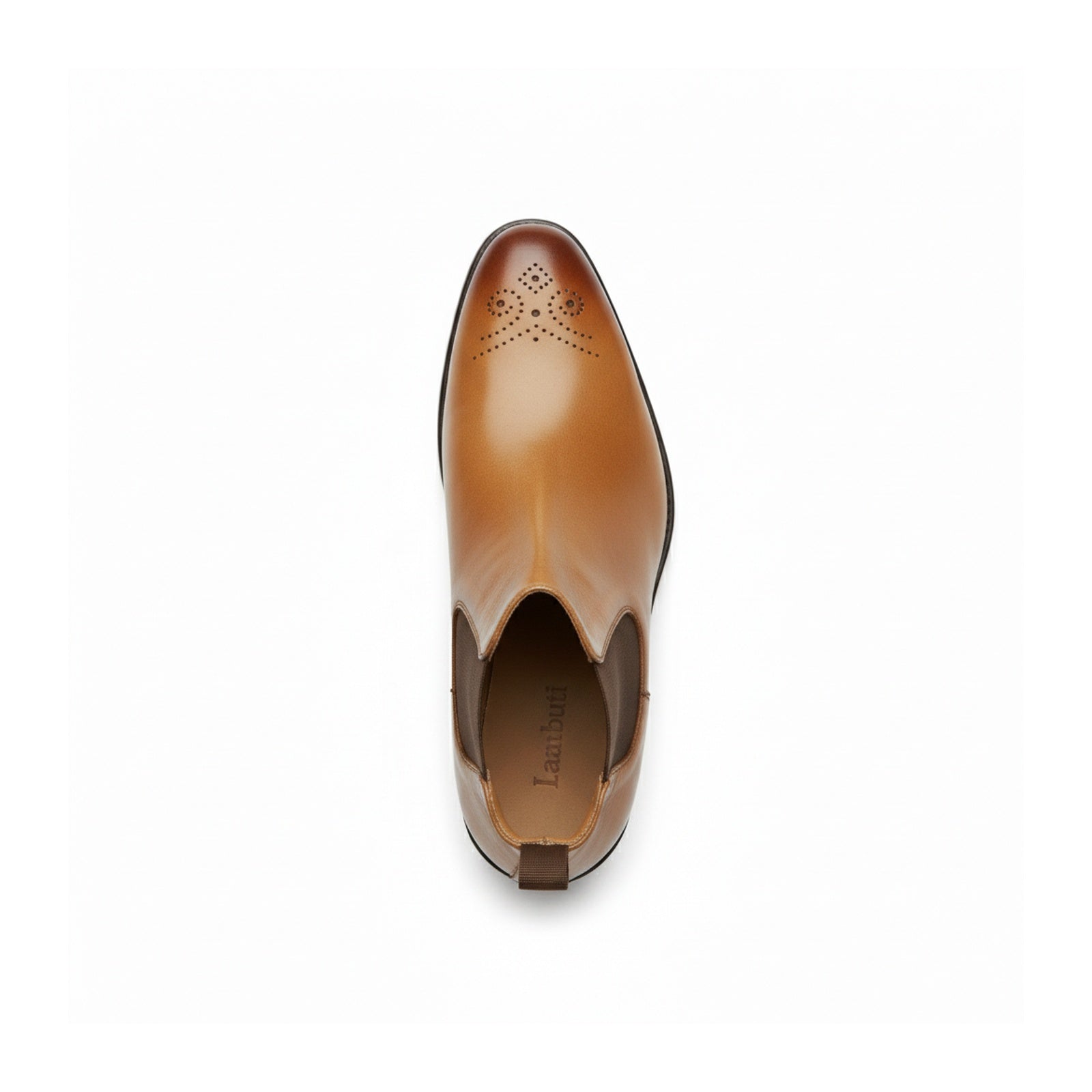 top-down-view - Men's Brown Leather Chelsea Boots