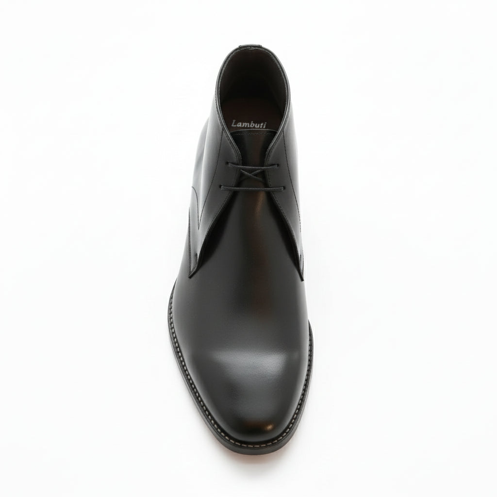 top-down-view - Men's Brown Leather Chukka Ankle Boots