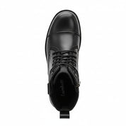 top-down-view - Men's Brown Leather Combat Boots