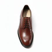 top-down-view - Men's Brown Leather Derby Shoes