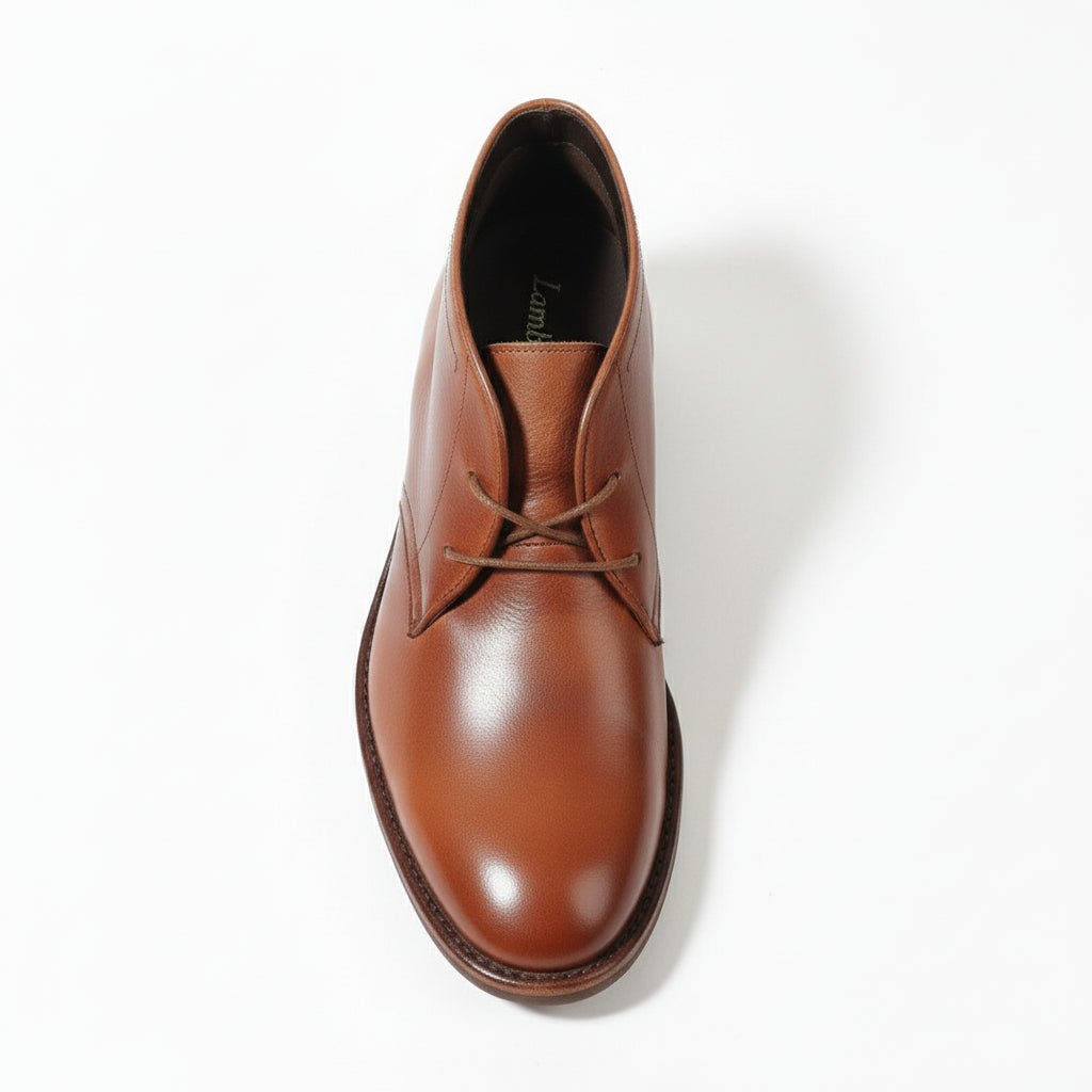 top-down-view - Men's Brown Leather Dress Boots