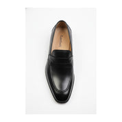top-down-view - Men's Brown Leather Dress Moccasins