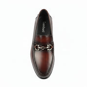 Men's Brown Leather Driving Shoes - top-down-view