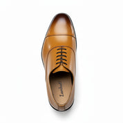 top-down-view - Men's Brown Leather Formal Dress Shoes