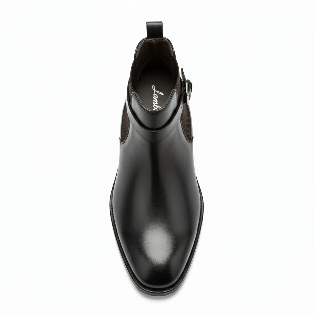 top-down-view - Men's Brown Leather Jodhpur Boots