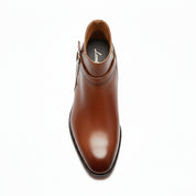 Men's Brown Leather Jodhpur Boots - top-down-view