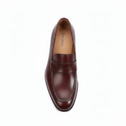 top-down-view - Men's Brown Leather Loafer Moccasins