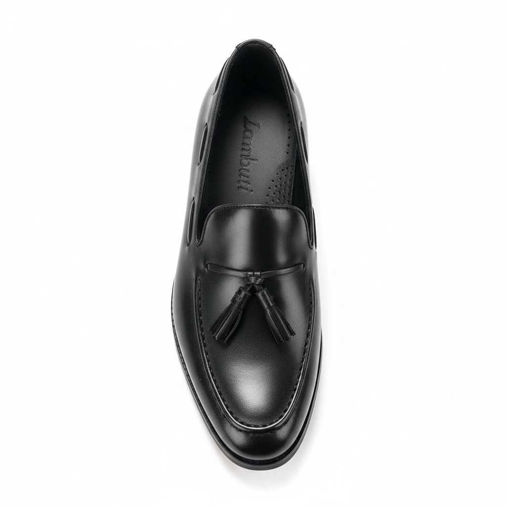 top-down-view - Men's Brown Leather Loafers