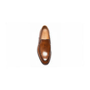 top-down-view - Men's Brown Leather Moccasins